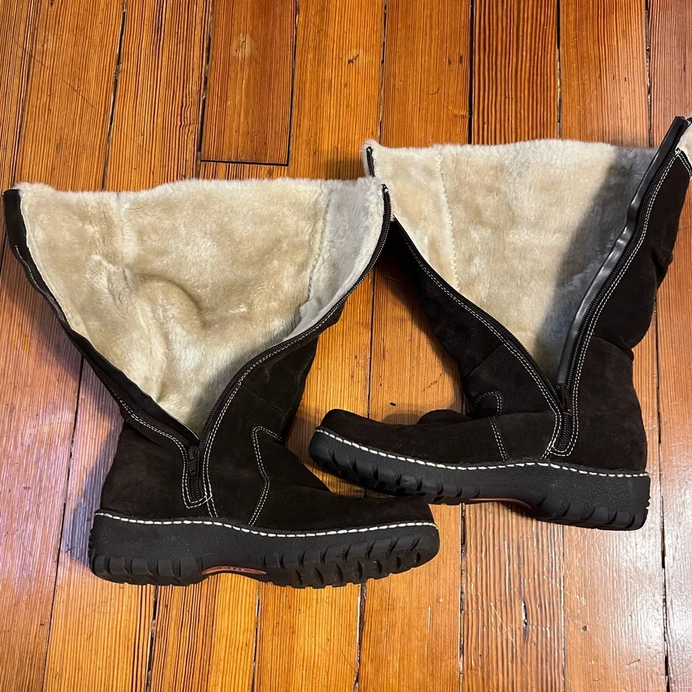 Bass Miley Mid-Calf Brown leather‎ boot size 7.5